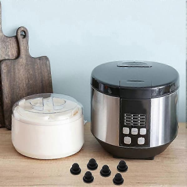 6 stk. Gummifødder Små Gummifødder Udskiftning af Gummifødder Reservedele til Slow Cooker Ris Koger Udskiftningsfødder Ris Koger Fødder Udskift