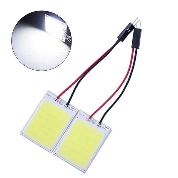 HID Hvit 24COB LED Panel Lyspære Sterk Bil Interiør Bagasjerom Innvendig Kupol Lampe