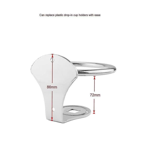 Ny 316 Rostfritt Stål Silver Ring Dryckshållare Stativfäste Stöd Marin Båt. (silver)(1st
