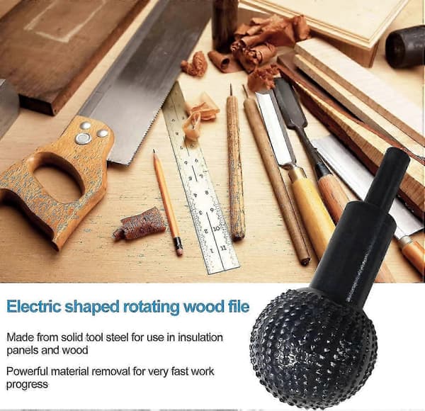 Rotary Kulekutter 40 mm, Kule Rasp for Drill, Skjæreverktøy på Tre Kutter, Kuleslipehode
