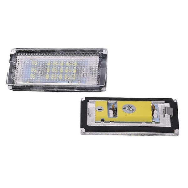 2 st Nummerplåtsbelysning 18 LED 3528smd Vit Nummerplåtslampa För E46
