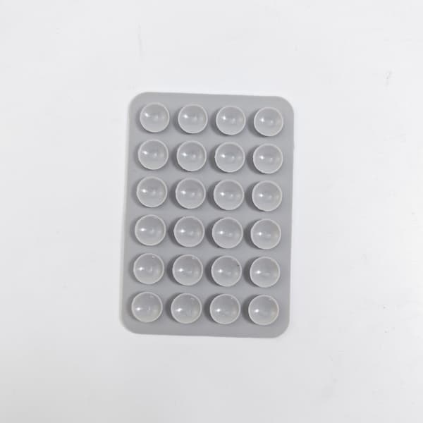 Silikoninen puhelinpidike imukupilla - Pinkki light gray