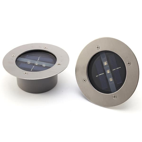 LED Solcellsdriven Underjordisk Begravd Lampa Väg Trädgård Däckbelysning