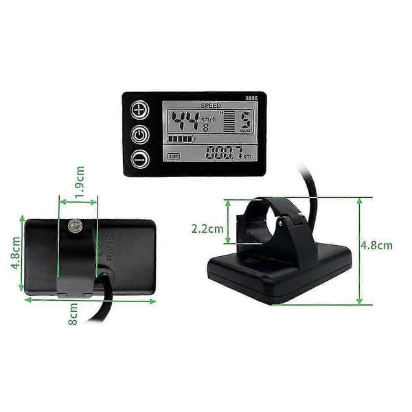 1 stk. 36V 17A 250W 350W Motorcontroller E-cykel Børsteløs Hastighedscontroller og S866 LCD-display, con TY