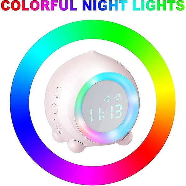 Børnevækkeur, USB-opladning Digital LED Lys, Natlys