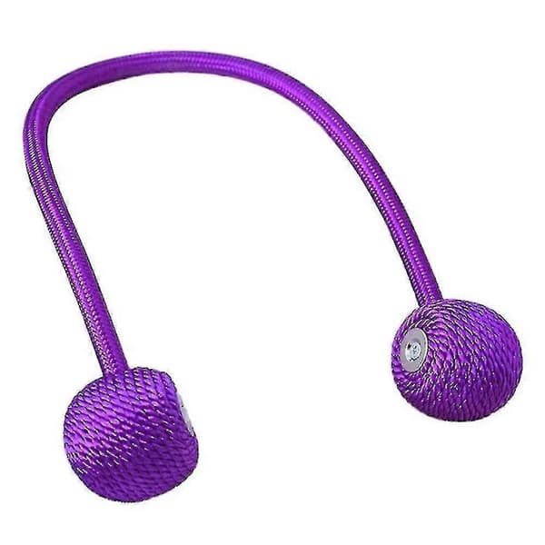 2-pack Lila Magnetiska Gardinhållare Repstil