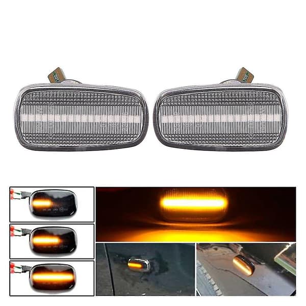 Bil Dynamisk Side Markeringslys LED Blinklys Til Is200 300 Ls430 Prius 1999-2005 Klar