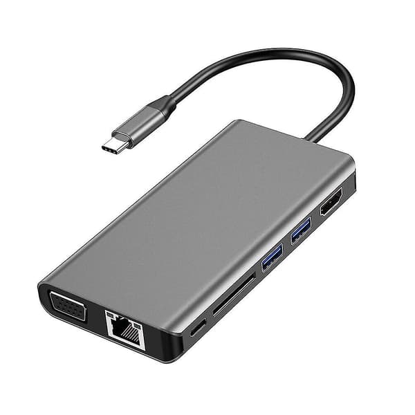 8-i-1 USB-adapter USB-laddningshubb Typ C-enheter Typ C-hubb USB C-laddningshubb Typ C-adapter