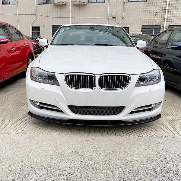 3 stk. bil frontfanger splitter leppe diffuser spoiler deksel beskyttelse for 3-serie E90 E91 320I 330I 2009-2012 svart