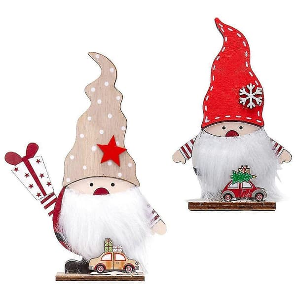 2 st Julbordsgnomdekorationer Bordsgnomskyltar för middagsbjudning