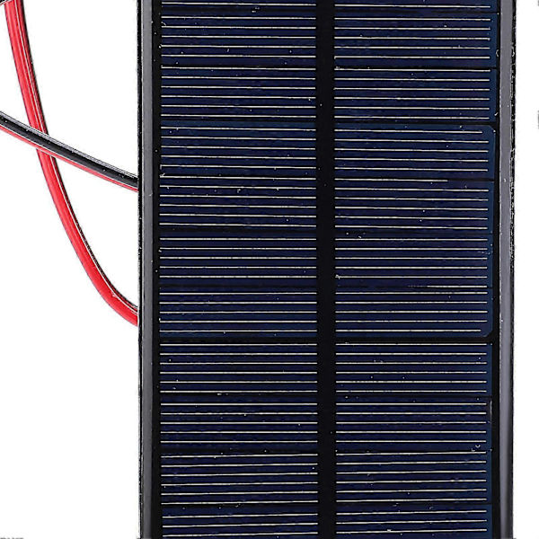 2025 3 stk. DC 6V 1W Solcellepanel Strømmodul Polykrystallinsk Silisium Solcellepanel med 30 cm kabel