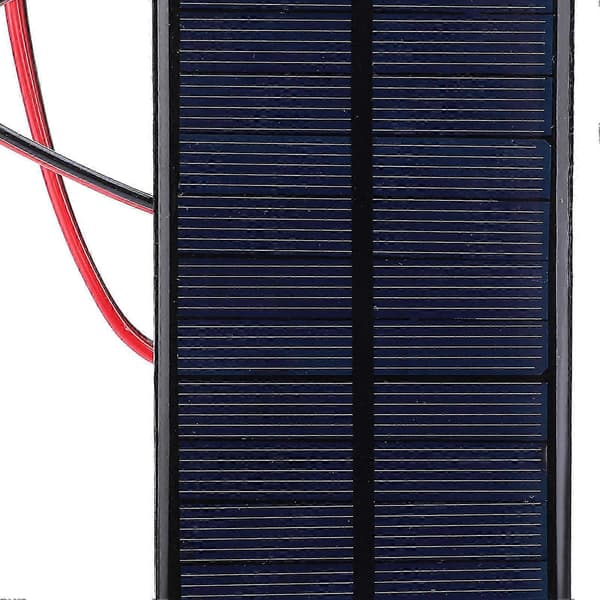 2025 3 stk. DC 6V 1W Solpanelcelle Strømmodul Polykrystallinsk Silicium Solpanel med 30 cm kabel