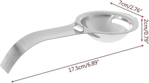 Eggseparator i rustfritt stål kjøkkenredskap eggeplomme hvite separator