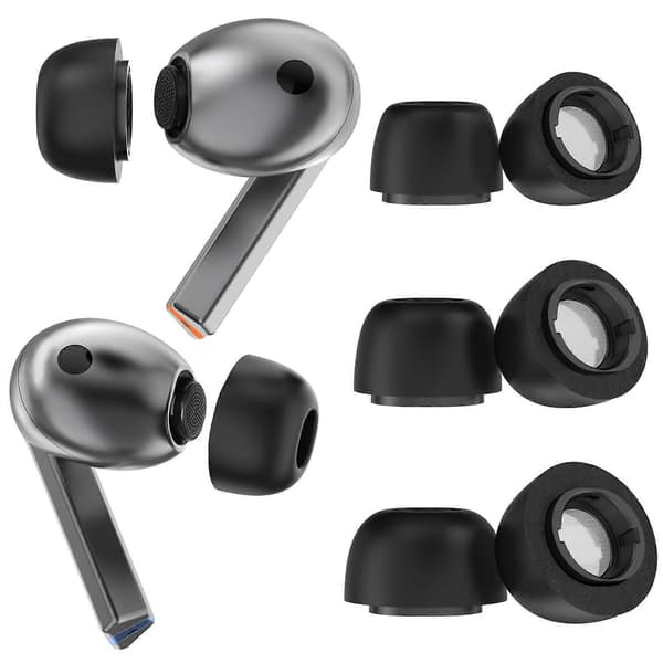 3 par silikone ørepropper Bluetooth hovedtelefonhætter til Samsung Galaxy Buds3 Pro, Størrelse: S + M + L