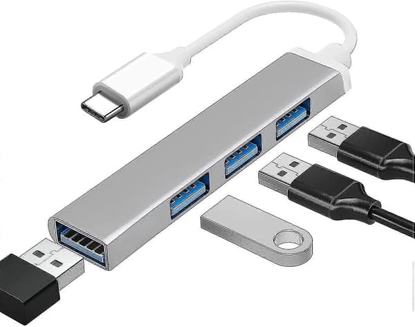 port usb c hub usb type c til usb 3.0 hub adapter kompatibel for macbook, mac pro/mini, imac, surface pro, xps, notebook pc, usb flash-stasjoner