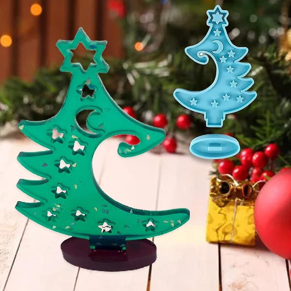 Vinter Træ Ring Holder Epoxy Resin Form Håndværk Smykkeskrin Resin Støbeform-fg