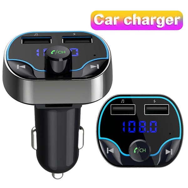 T24 Dobbel USB-porter Billader Håndfri MP3-spiller Bluetooth-kompatibel Radiosender