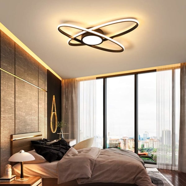 GOECO Modern LED-taklampa Dimbar (Färg: Svart, Storlek: 45x60cm)