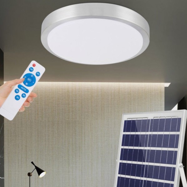 GOECO Solar LED-takljus Dimbar, vattentät IP65