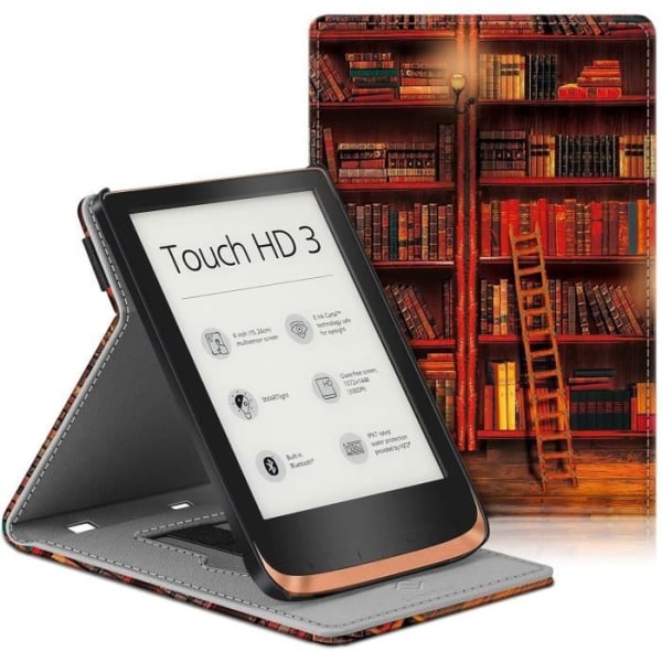 Fodral till Vivlio Touch Lux 5 Touch Lux 4 Touch HD bibliotek med handhållare skal Vivlio Touch Lux 5 Lux 4 Touch HD