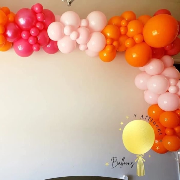 Orange ballong 50 delar - 10" 25 cm Baudruche ballong | Dekoration för födelsedag, dop, fest