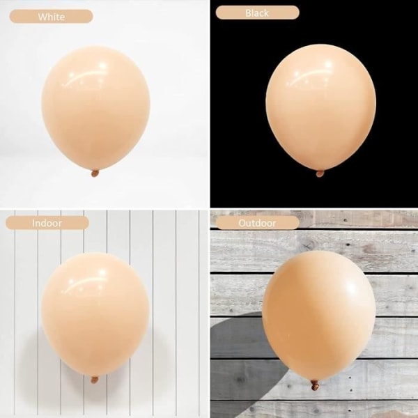 Beige ballong 50 delar - 10" 25 cm - Uppblåsbar ballong | Baudruche ballong | Dekoration för födelsedag, dop, fest