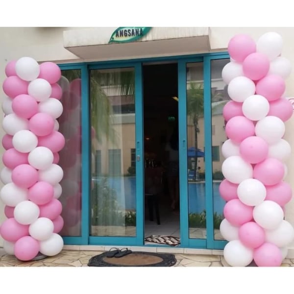 Rosa ballong 50 delar - 10" 25 cm Baudruche ballong | Dekoration för födelsedag, dop, fest