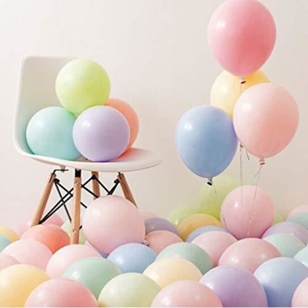 Mjuka färgballonger för bröllopsfödelsedagskalas 10 tum - blandad färg 50 stycken