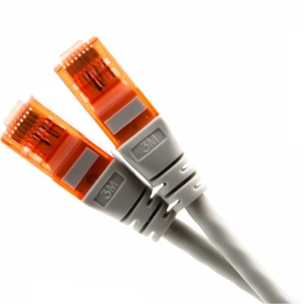 Ethernet nätverkskabel RJ45 CAT 6 U/UTP Vit 3m Gigabit LAN dator spelkonsol