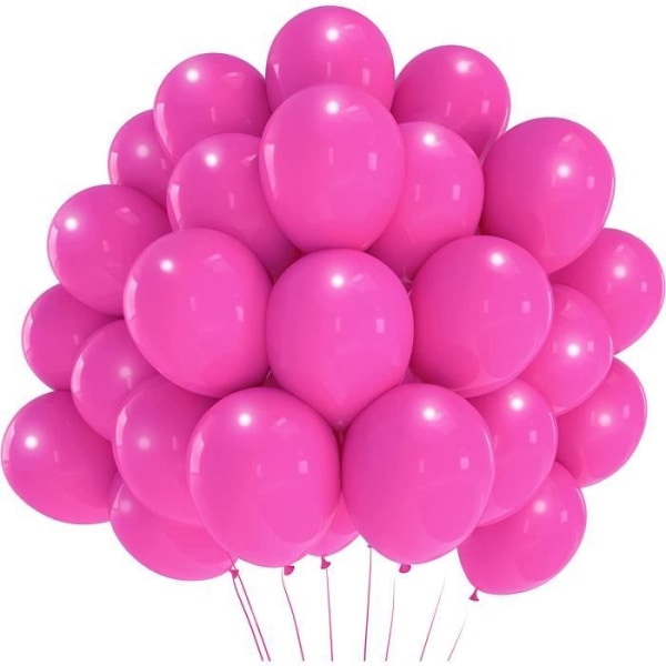 Fuchsia rosa ballong 50 delar - 10" 25 cm Baudruche ballong | Dekoration för födelsedag, dop, fest
