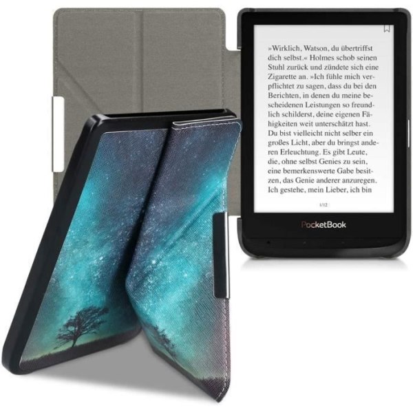 E-läsarfodral Omslag till Pocketbook Touch Lux 4 Lux 5 Touch HD 3 Color (2020) Omslag Flap Pocketbook Sky Tree