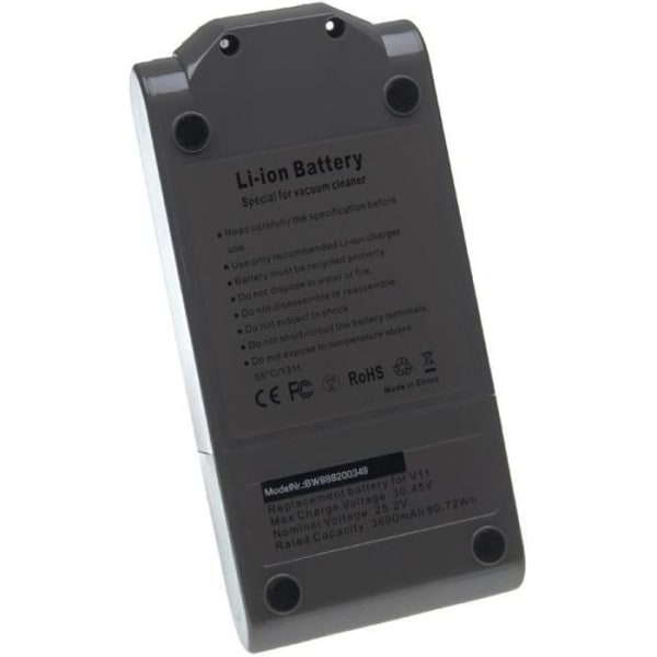 vhbw Batteri kompatibelt med Dyson V11 Absolute Extra, V11 Absolute Pro dammsugare, hushållsrobot (3600mAh, 25,2V, Li-ion)