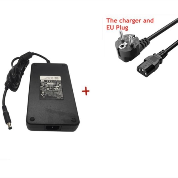 Adapter,19,5V 12,3A 240W 7,4*5,0mm AC-adapter Nätladdare för DELL Alienware M17x R4 M18x - adapter och EU-kabel