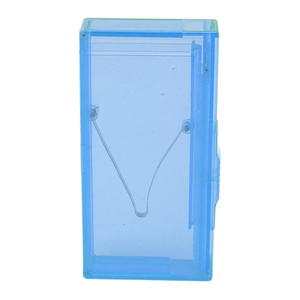 Automatic Cigarette Case Transparent Cigarette Holder Anti Pressure Fully Sealed Portable Cigarette Case for Full Pack 20 Cigarettes Transparent Blue