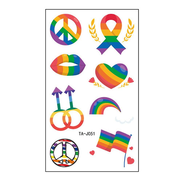 1/5/10/20pcs Pride Day Tattoo Waterproof Party Celebration Temporary Tattoo Stickers