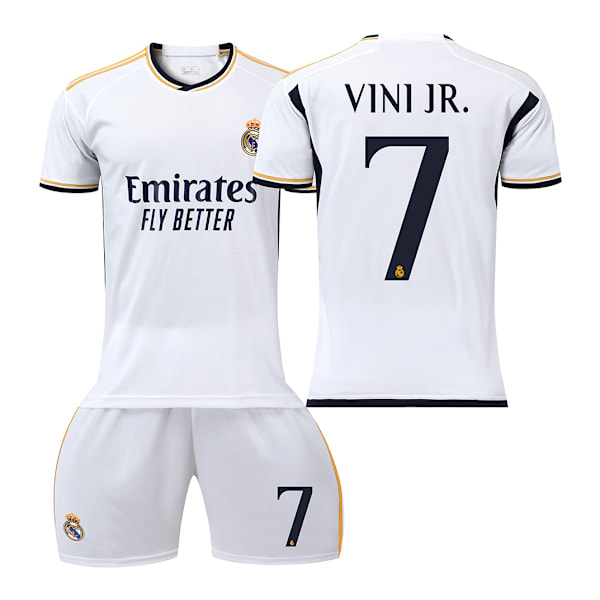 2324 Real Madrid Home Soccer Jersey No. 7 ModRitchie T Shirt Outdoor Sports Shirt Short Sleeve Shorts Kids And Adults 24 Yards