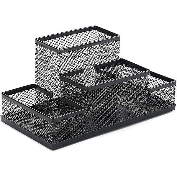 Mesh Desk Organizer Metal Pencil Pen Holder Organizer, For Office Home