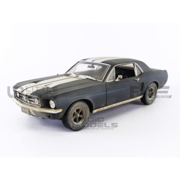 Miniature Collection Car - GREENLIGHT Collectibles 1/18 - FORD Mustang  Coupe Creed II - 1967 - Matt Svart - 13626
