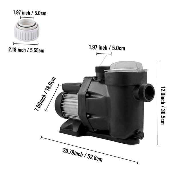 Pool pump - DUOKU - SPP150E - 750 W - 19200 L/h - 1 CV - 50 mm