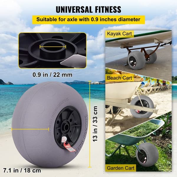 Sanddæk - DUOKU - 13" - TPU - Kapacitet 55 kg - Oppustelig