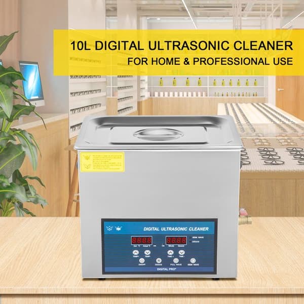 Ultralydsrenser - DUOKU - Duoku 10 L - Dobbelt frekvens 28/40 kHz - Opvarmning 0-80°C - Rustfrit stål