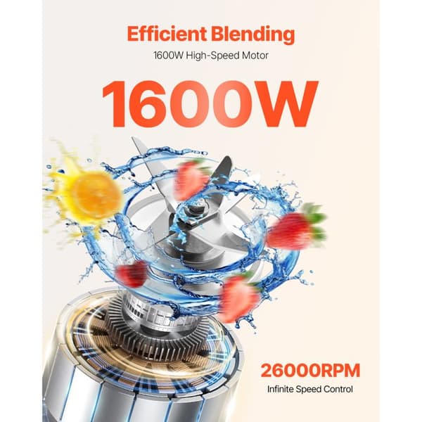 Mixeur - DUOKU - HS-228 - 2,5 L - 1600 W - Multifunktionel