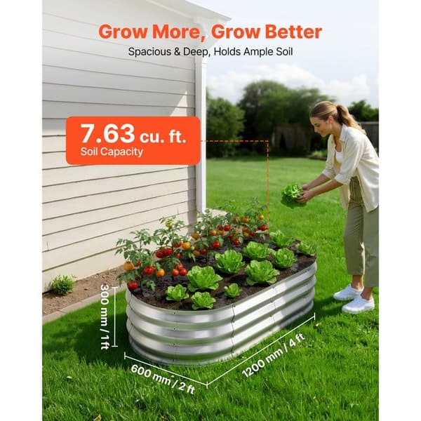 Höjdodling - DUOKU - YJ-ZZC006 - 120x60x30 cm - 2-pack - Aluminium-zinklegering Silver