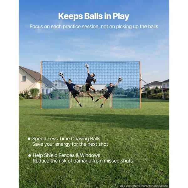 Fodboldmål 2,72 x 1,51 m - Duoku - til Have, Udstyret med en Robust Jernstruktur, Holdbart PE-Net, Solid Bagpanel