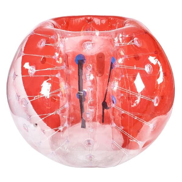 Oppustelig Ballon - DUOKU - HCPPQ-006 - PVC 0,8 mm - 1,5 m diameter - 1,2 m højde klar och röd