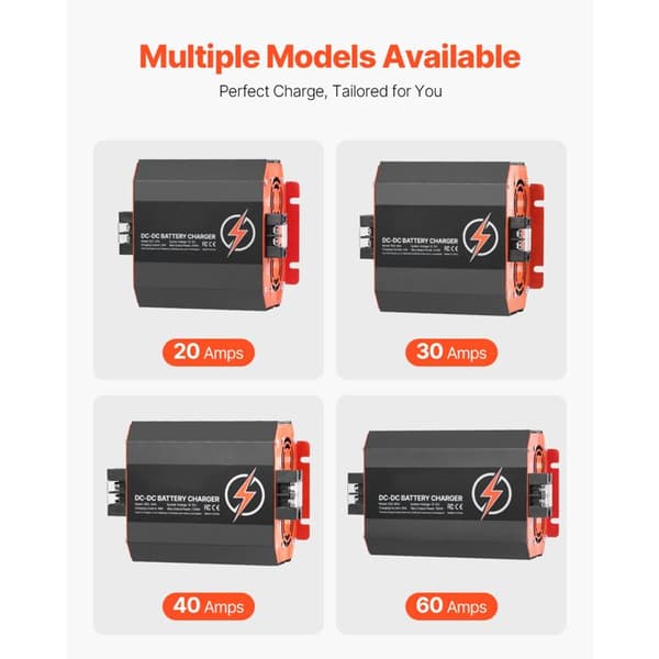 Batterioplader - DUOKU - SDC-40A - 12 V - 40 A - 500 W - Intelligent Multi-trin