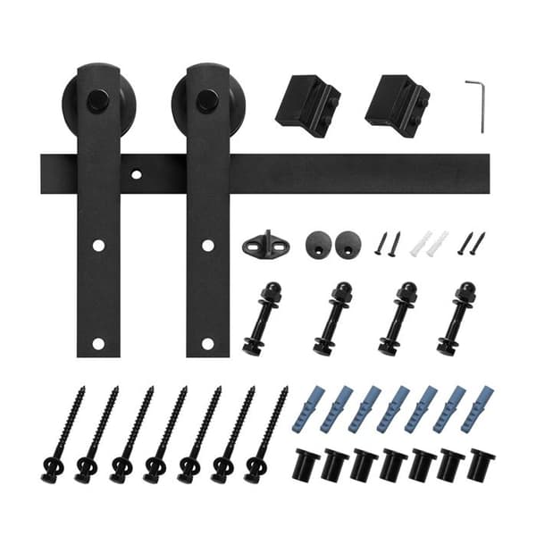 Kit til skydedør til lade - DUOKU - 10FT-3D-7K-I - Holdbart skinnesystem - I-rulle - Kapacitet 150 kg