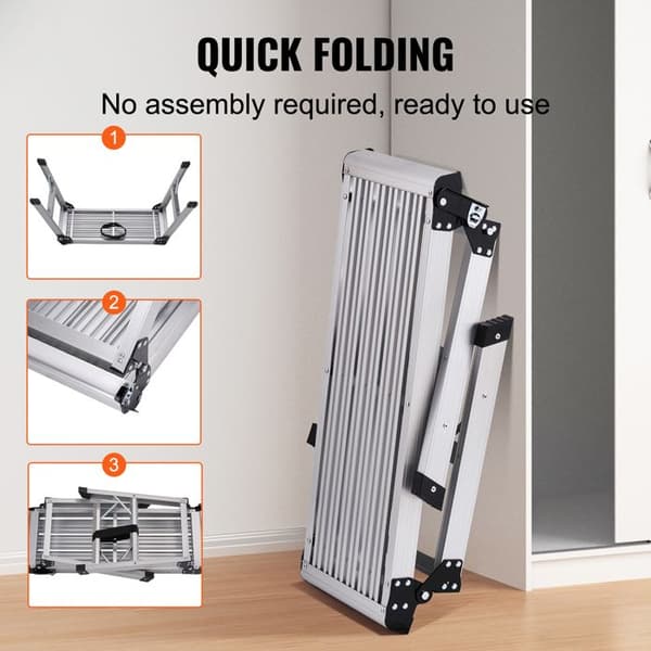 Foldable Work Platform-Duoku-330 lb Capacity-Aluminum Step Stool-With Non-Slip Feet