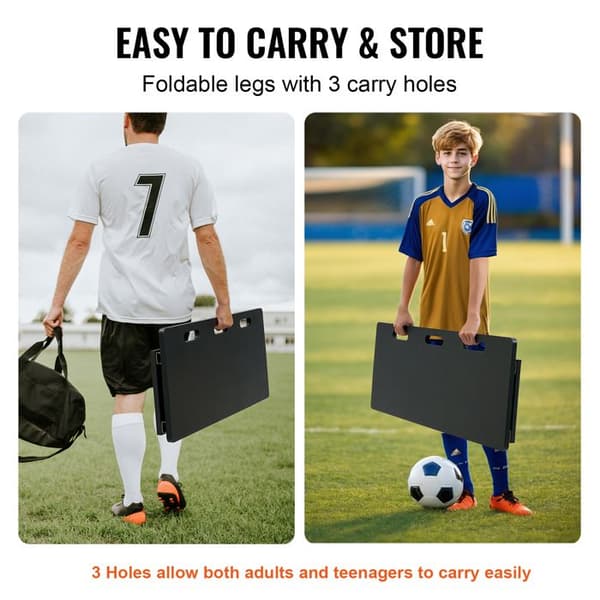 Fotbollens Studsplatta - DUOKU - 40"X16" - Bärbar Fällbar - HDPE - Barnträning