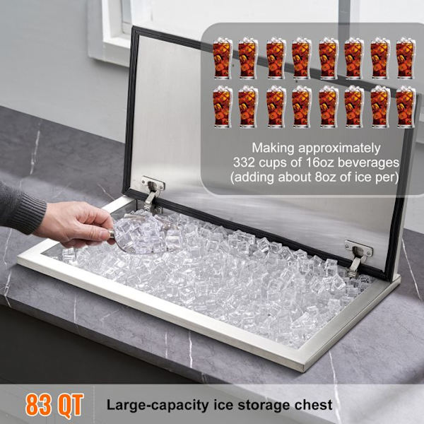 Køleboks - DUOKU - Drop-in - Rustfrit Stål - 78,37 L - 24 timers isolering